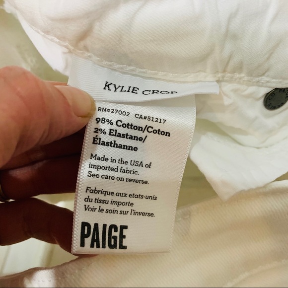 PAIGE Kylie Crop White Jeans - Picture 5 of 6